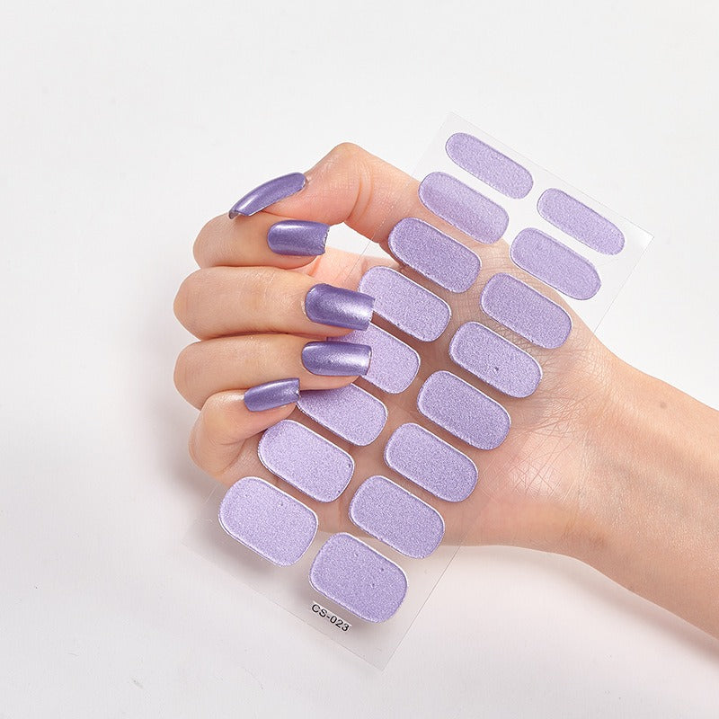 Gel de uñas / Set de Pegatinas para Uñas de Color Puro (16pcs)