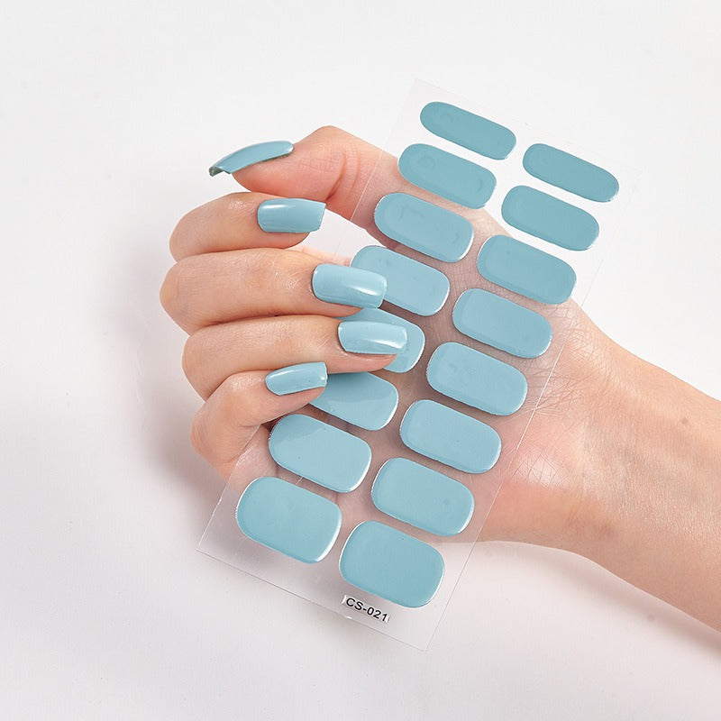 Gel de uñas / Set de Pegatinas para Uñas de Color Puro (16pcs)