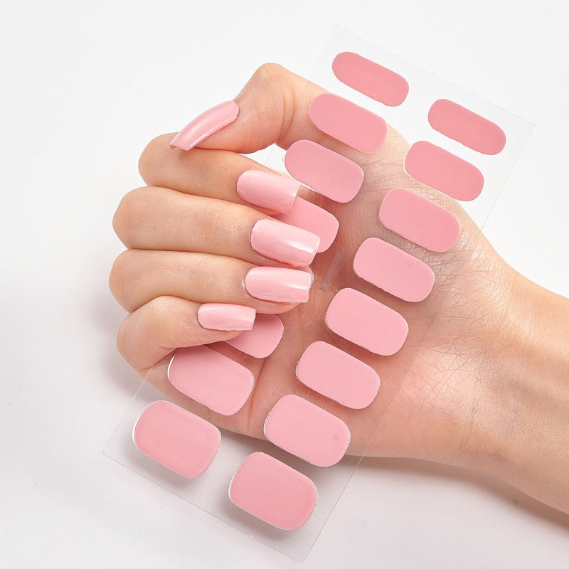 Gel de uñas / Set de Pegatinas para Uñas de Color Puro (16pcs)