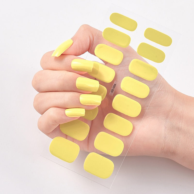 Gel de uñas / Set de Pegatinas para Uñas de Color Puro (16pcs)