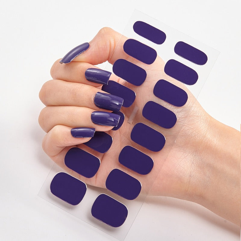 Gel de uñas / Set de Pegatinas para Uñas de Color Puro (16pcs)