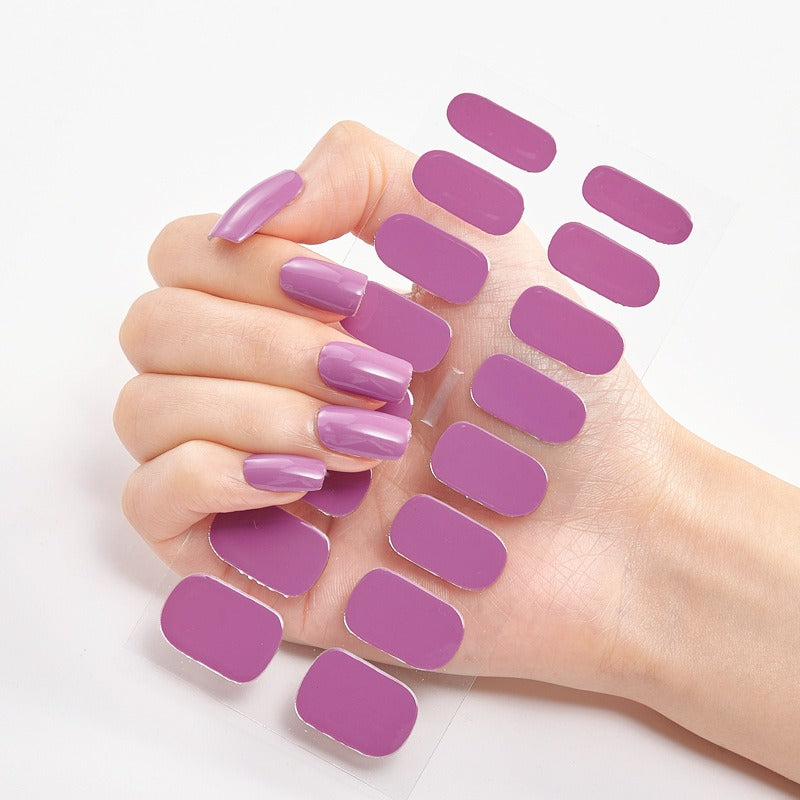 Gel de uñas / Set de Pegatinas para Uñas de Color Puro (16pcs)