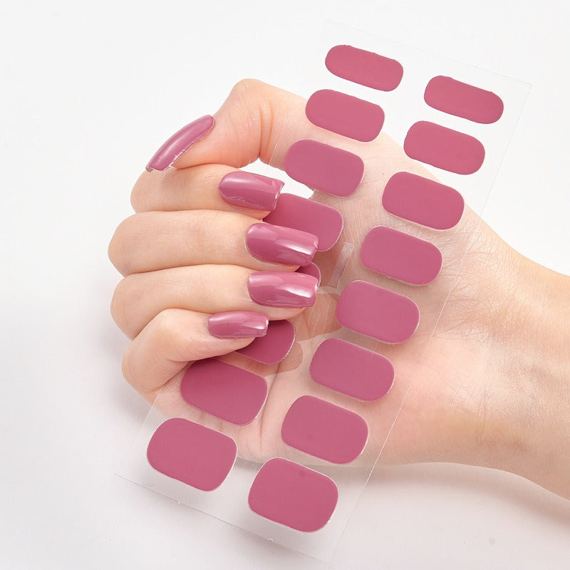 Gel de uñas / Set de Pegatinas para Uñas de Color Puro (16pcs)