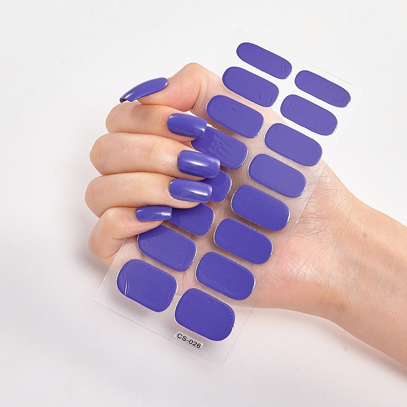Gel de uñas / Set de Pegatinas para Uñas de Color Puro (16pcs)