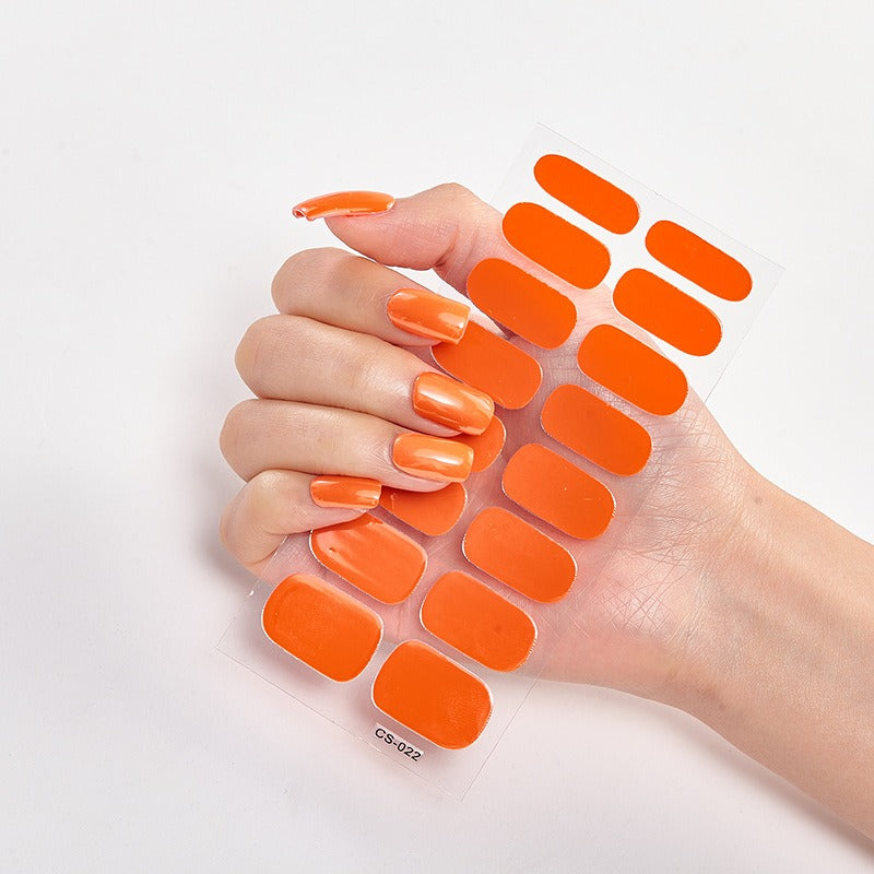 Gel de uñas / Set de Pegatinas para Uñas de Color Puro (16pcs)