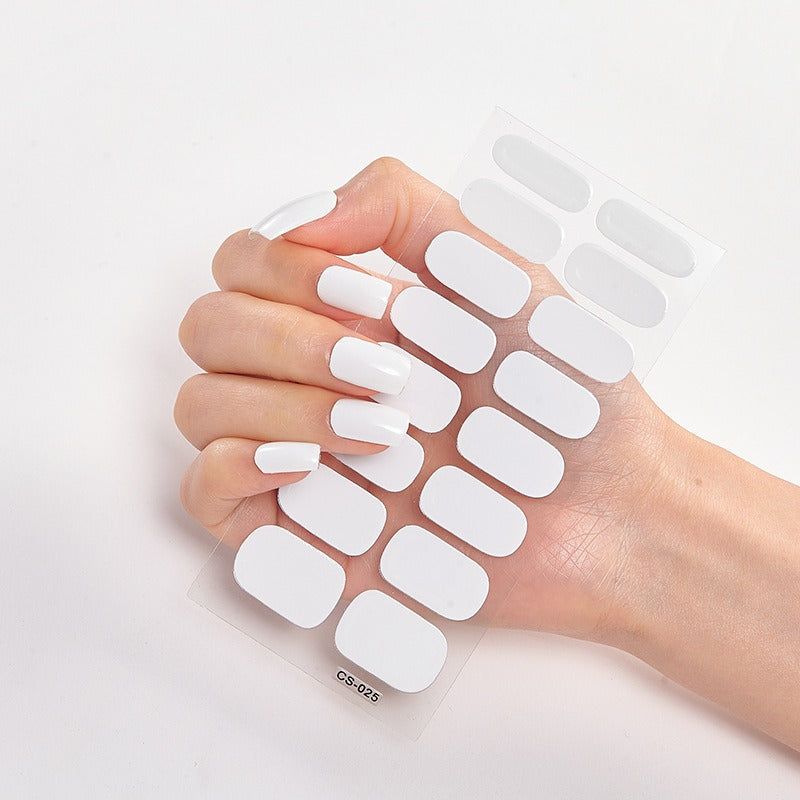 Gel de uñas / Set de Pegatinas para Uñas de Color Puro (16pcs)