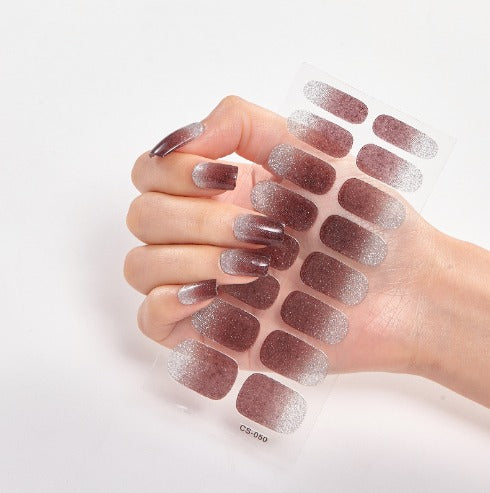 Gel de uñas / Set de Pegatinas para Uñas de Color Puro (16pcs)